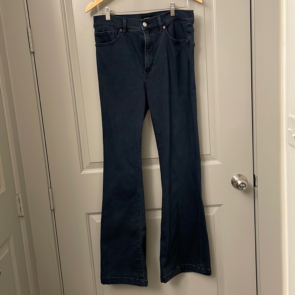 Express Dark Denim Flare Jeans - US 10